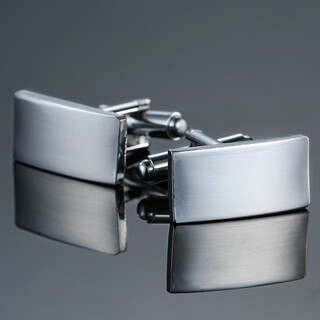 Fat donglai same style cufflinks men's laser metal french shirt glossy plaid copper material rust-free button sleeves silver simple style