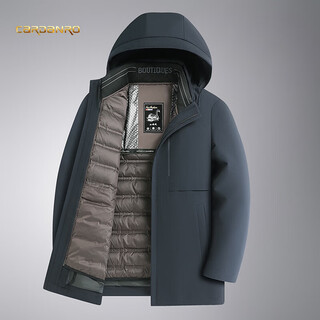 Cardanro luxury high-end brand white goose down jacket men's medium-length down jacket with removable liner thickened down jacket for men winter navy blue m 170 (120jin jin is equal to 0.5kg for inner wear)