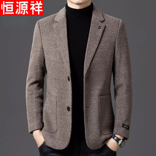 Hengyuanxiang high-end suit men's 2025 autumn and winter new business casual single suit warm woolen suit jacket for men