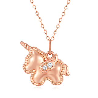 I do new year of the horse zodiac model 18k gold diamond necklace gift new year's day christmas gift for girlfriend