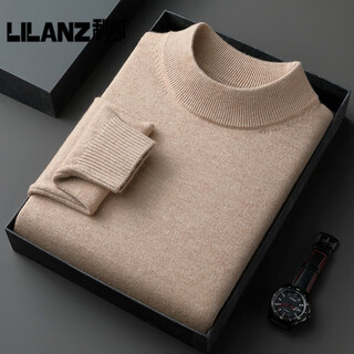 Lilang lilang fashion sweater men's semi-turtle neck thickened pullover cashmere wool sweater for young and middle-aged people winter warm sweater fxl-1202-sy-8252 yami camel thickened 4xl