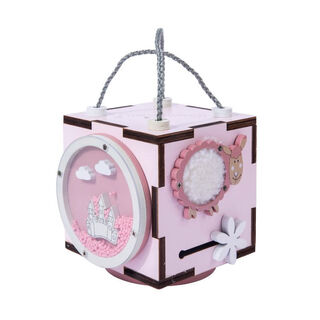 Others wooden portable busy box p033 children's early education box manual brain baby educational toys pink