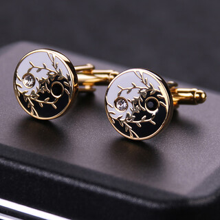 Aoyanlai chinese style tai chi men's cufflinks, shirt cuffs, french button shirt cuffs, men's cuffs, business chinese elements, tai chi style_gold