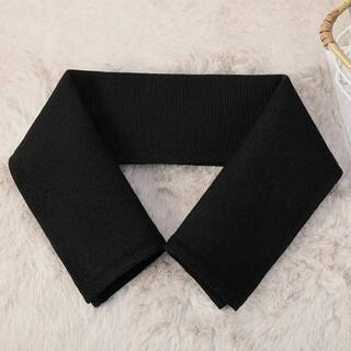 Satiri down jacket collar anti-dirty artifact accessories collar thread protective cover full coverage cotton clothes collar protector covered knitted fake collar black knitted fine threaded collar distribution line