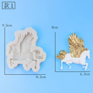 Yusen recalls the year of the horse mold geometric pony silicone chocolate new year cake baking ornament insert decorative food grade abrasive tool 1 style 1 1g