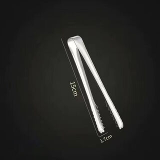 Runhuanian thickened 316 stainless steel three-line food tongs kitchen food tongs baking bread tongs vegetable tongs steak barbecue tongs 201 antibacterial three-line pure steel 15cm