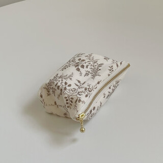 Other homes autumn and winter brushed card holder retro small floral coin purse compact mini lipstick headphone collection customized