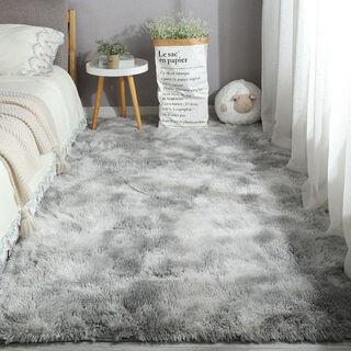 Fantasy carpet bedroom bedside blanket living room full carpet large area carpet home girl room dormitory bed and breakfast mat gradient water gray plush 2 meters by 2 meters