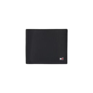 Tommy hilfiger men's wallet design, lightweight, portable, anti-degaussing storage card slot, black leather material, black, one size fits all