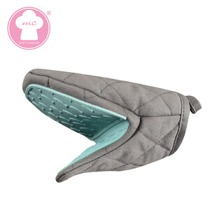 Yusenyi 56g fish-shaped semi-silicone cloth hand gloves microwave silicone and cotton double-layer baking oven insulation gloves qingbi one x2