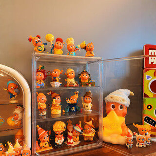 Star man display box blind box storage display rack acrylic transparent dustproof figure display cabinet doll storage cabinet main picture acrylic transparent display rack - with partition + 36*27*14cm