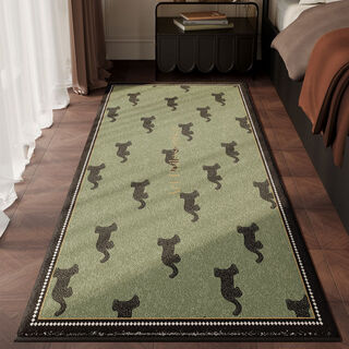 Fantasy french mid-century style retro bedside blanket carpet 2025 new master bedroom floor mat room home non-slip floor mat pardis square horizontal imitation cashmere 120x200cm