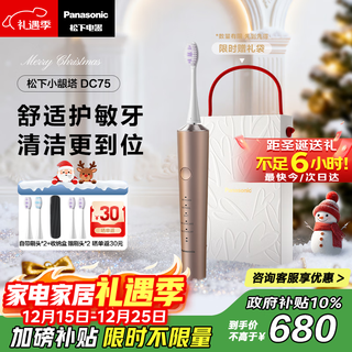 Panasonic small gum tower adult electric toothbrush dentist recommends dual motors horizontal sweeping vibration to remove stains and protect gum couples birthday christmas gift for men and women dc75 recommended
