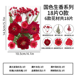 Pupan natural glue dried flower embossed diy material package plant specimen children's bookmark face decoration real flower national color and fragrance series o type
