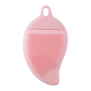 Rhos face wash brush, double-sided face wash artifact, massage brush, manual pore cleaning, blackhead cleansing device, silicone soft bristles, cherry blossom powder