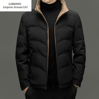 Emporio armani ea7 armani winter casual lightweight down jacket men's stand collar thickened warm jacket trendy korean men's duck down black m 170 suitable for 95-115jin jin equals 0.5kg