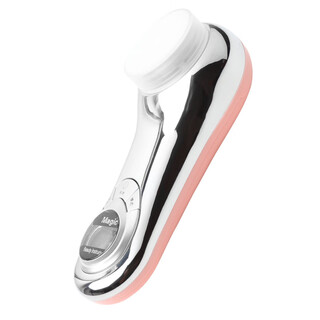 Wen shiou facial radio frequency beauty instrument electric facial cleansing instrument facial massage blackhead instrument face wash skin care vibration micro-current introduction nude pink 1108 dry battery with display