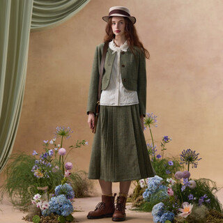 Wancaoyi (wancaoyi) 2026 spring new set h04510511 army green s