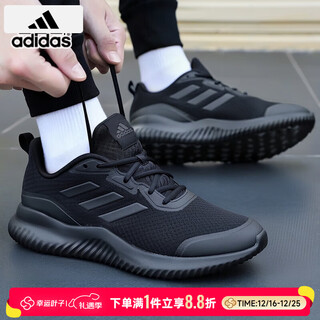 Adidas men's shoes 25 new winter sports shoes lightweight cushioning breathable mesh low-cut wear-resistant cushioning running shoes for men black warrior running shoes/breathable/main recommendation 42 (260mm)