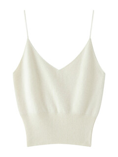 Autumn and winter cashmere knitted tube top women's v-neck spaghetti straps solid color sleeveless inner bottoming shirt suspenders white m