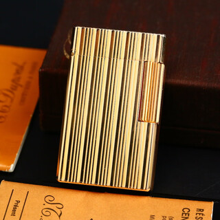 Dupont (s.t.dupont) second-hand 95 new s.t.dupont dupont inflatable non-loud lighter gold-plated vertical stripe vertical stripe ligne1 large men's accessories antique luxury collection