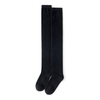 Pure cashmere over-the-knee stockings solid color simple thickened socks ordos city-made beautiful leg socks 11 black 100% pure cashmere 11 m 65c (customization takes 2 days) upper thigh