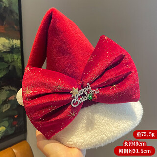 Disney 2025 new red bow christmas hat children's party performance hat cos dress up christmas gift hat starry bow christmas hat