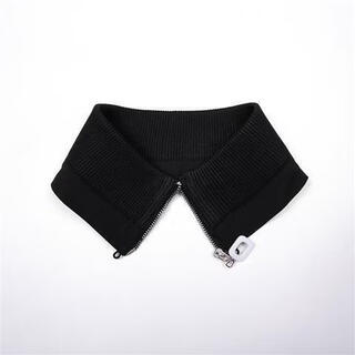 Dl fat donglai's same style down jacket anti-dirty collar autumn and winter collar anti-dirty artifact protective cover collar sticker knitted spiral black threaded collar zipper style