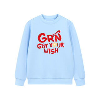 Guirenniao children's clothing for boys and girls, spring versatile sweatshirts, children's red winter new year's greetings clothing, older children's zodiac year clothes, blue 120