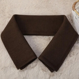 Fat donglai's same style down jacket collar, anti-dirty artifact, collar accessories, threaded protective cover, full-pack cotton collar protection bag, coffee knitted fine threaded collar with + thread, 54 length * width 16cm