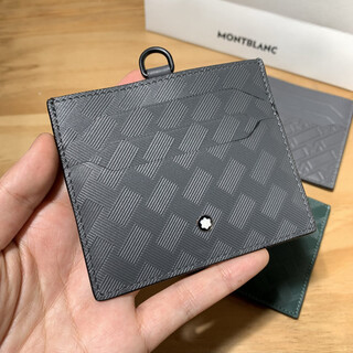 Montblanc (montblanc) fashion 3.0 series cowboy card bag 6 card slots dark gray with hook
