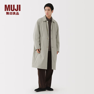 Muji men's stand collar coat windbreaker jacket long sleeve men's 25 years winter cotton clothes ad0xka5a light silver gray s (165/84a)