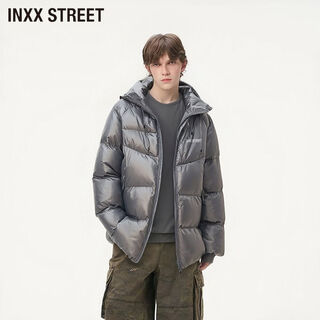 Inxx (inxx) inxx street winter hooded warm cotton jacket for men in autumn and winter new fashion versatile thickened cotton jacket gray m