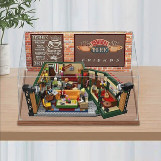 Acrylic display box is transparent and suitable for lego figures lego friends cafe 21319 21319 friends cafe display box does not contain toys collection series painted background