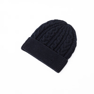 Hengyuanxiang fashion solid color wool knitted hat women's autumn and winter new warm baotou ear protective wool hat black one size