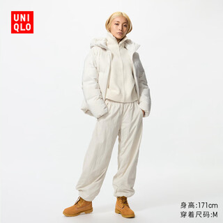 Uniqlo women's warm casual trousers/casual pants 25 autumn and winter new style 479402 30 light beige m /160/68a