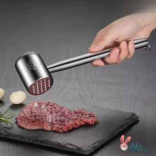 澳颜莱304敲肉锤 家用厨房牛肉肉锤手工松肉锤断筋器双面砸肉锤嫩肉工具 304厚重肉锤_牛排夹_锤头无焊接