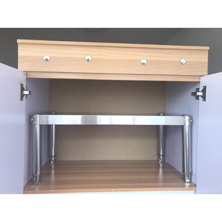 Tuojin imported high-quality kitchen stainless steel storage rack from germany, one-layer microwave oven, layered integrated cabinet, partition oven rack, reinforced version, length 70, width 20, stainless steel, total height 30 (inner height 26)