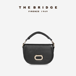 The bridge/bridge new product ilaria series women's cowhide flip handbag banquet bag black