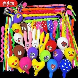 Light dora balloons for children, non-toxic, odorless, blowable, thickened, colorful cartoon animal balloons, special-shaped birthday balloon decoration set