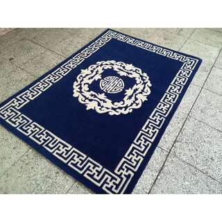 Junliu wool carpet living room new chinese style high-end thickened modern new chinese style handmade coffee table bedroom dining table carpet blue y26 2m*3m