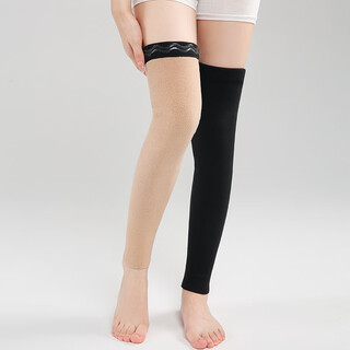 Knee protector, leg protector, stocking cover, woolen fleece warm old cold leg, women's joint autumn and winter thickened sheath for the elderly, 50 cm, black, m 80-110jin jin is equal to 0.5 kg