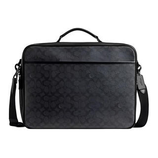 Coach charter 40 classic presbyopic nameplate zipper opening large capacity commuting canvas with leather briefcase hand default basic package (bag + dust bag)