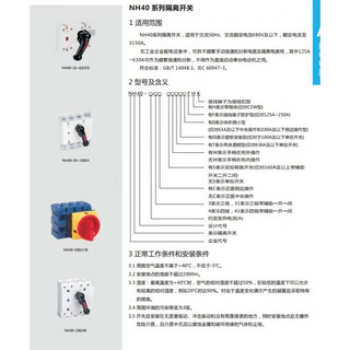 Chint nh40-32a40a63a80a100a160a200250315400630 switching isolation switch nh40-40a 3p