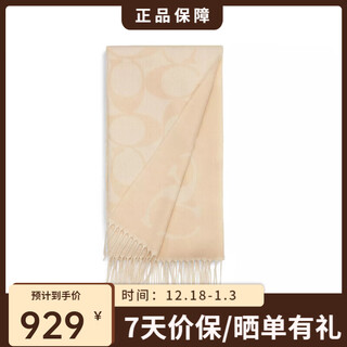 Coach wool scarf 24 new autumn and winter classic printed warm scarf couple style for men and women cu807 beige chk