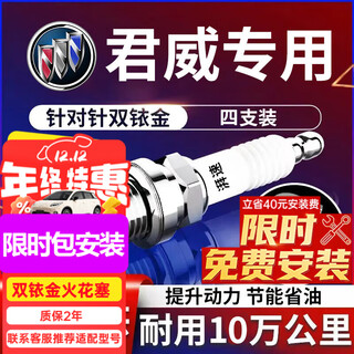 Paisu 09-17 buick regal 2.0 double iridium spark plug original factory adapted for 4 pieces ltd engine 9907