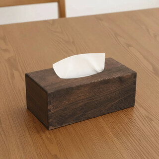 Fantasy south american walnut tissue box solid wood creative magnetic paper box new chinese style living room high-end wooden tissue storage solid wood carbonization/sugar cube style 22x13x9