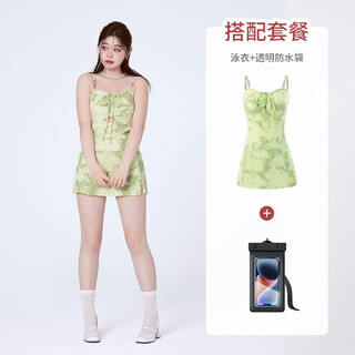 Agliondy large size swimsuit for women 2025 new sexy fat mm swimsuit for girls to cover the flesh and look slim for adults swimsuit + mobile phone waterproof bag 203207 necessary for getting into the water xl