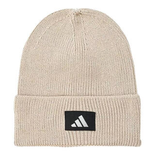 Adidas women's hat warm and cold-proof cotton winter outdoor knitted hat casual beige t4