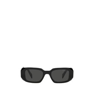 Prada women's sunglasses, blackout, anti-uv, clear vision, anti-glare, wide-brimmed black acetate sunglasses, black 49